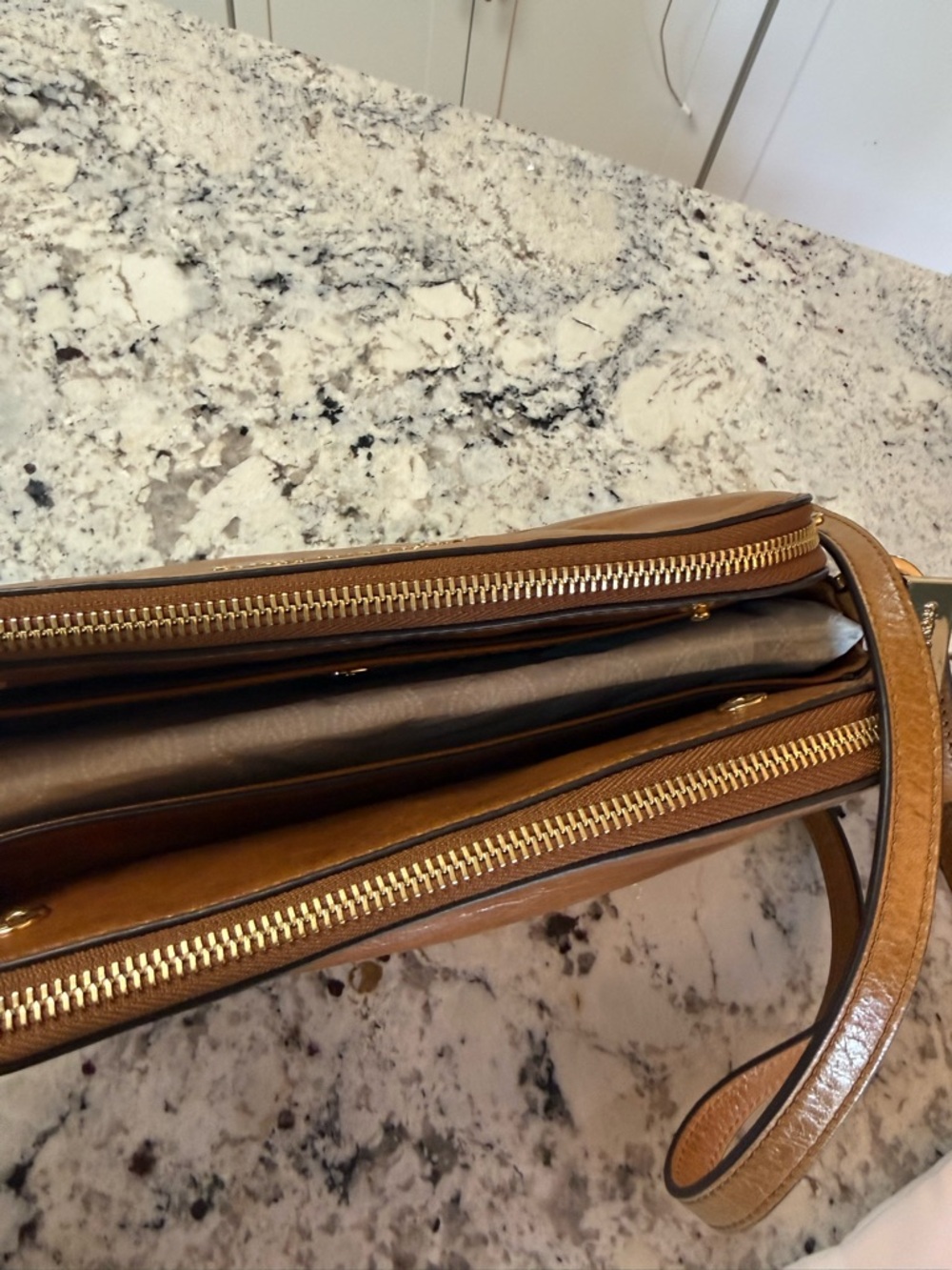 MICHAEL Michael Kors Alexis Walnut Leather Messenger - Picture 6 of 9